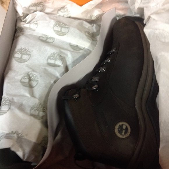 Timberland Men's Flume Dark Brown Leather WP Hiking Boots - 11.5M - New in Box